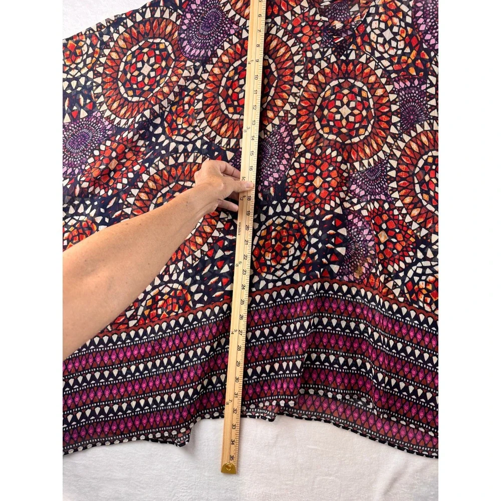 Catherines 2X/3X Boho Sheer Kimono Cover Up
